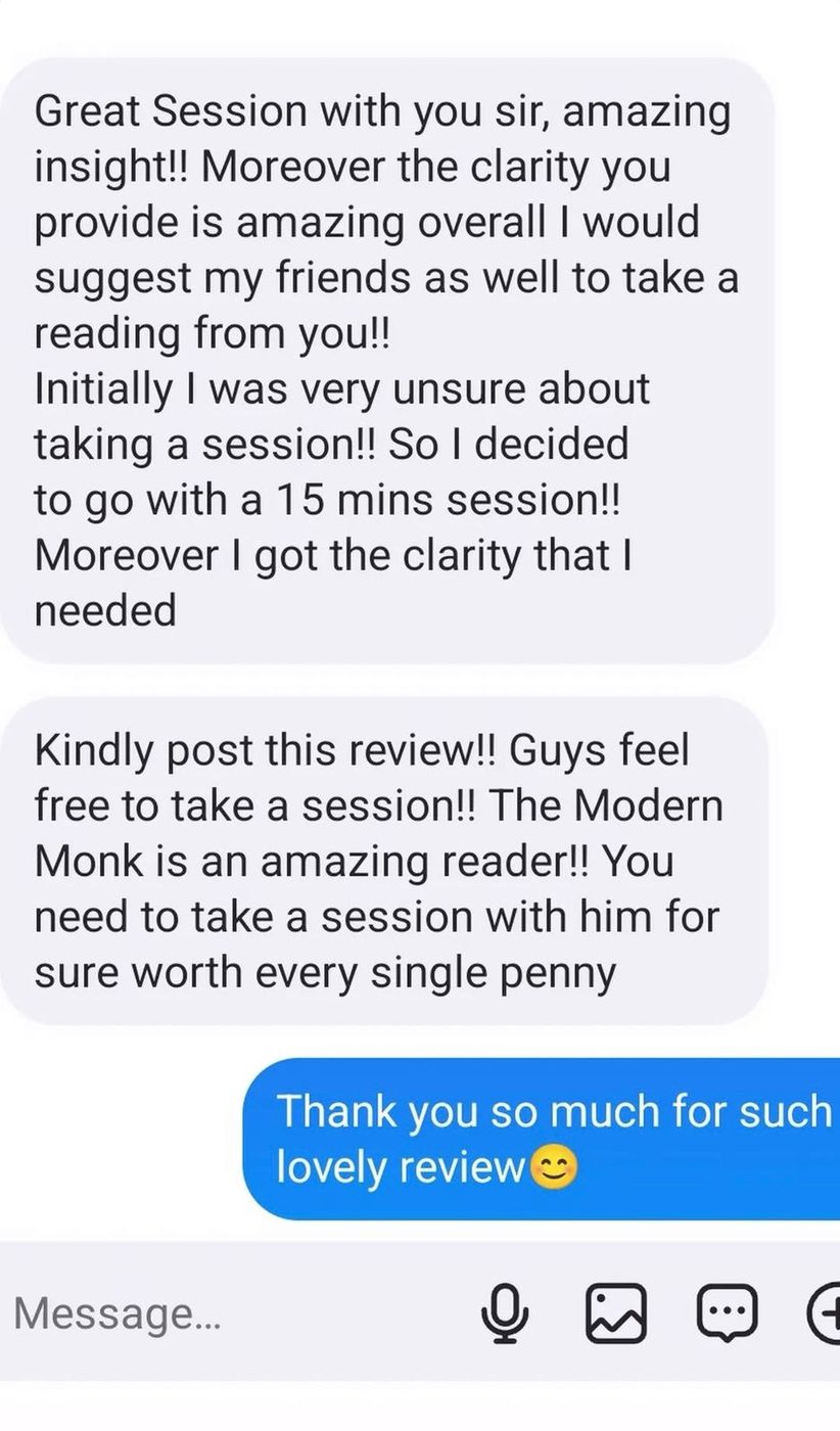 Client message 7 about a reading with Avitosh